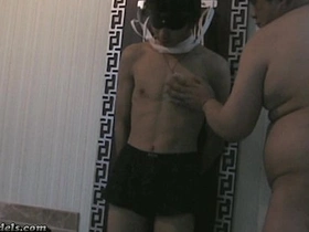 Straight boys explore gay side with bondage handjobs