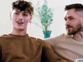 Young gay men explore sexual fantasies with their attractive professors, featuring Cyrus Stark and Zak Bishop with professor Dillon Diaz and his husband Alpha Wolfe. They engage in steamy conversations leading to mutual partner exchange