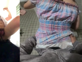 Japanese crossdresser ayumi blowjob analsex public toilet 034