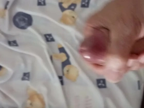 Masturbation scene with close-up shots and explicit fluids