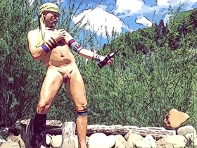 Nudist fool