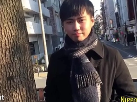 Young Japanese boy masturbates and cums