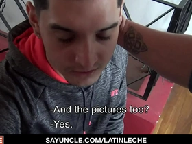 Innocent latin takes cash from stranger to suck his dick