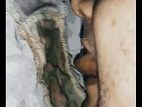 Cum in very dirty slip with lick