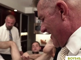Welcome party for new slaves to fucked