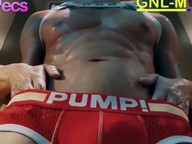 Horny asian guy gets muscle worshipped and nipple played