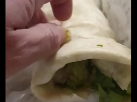 Cum on food - hot  burrito