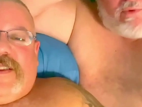 Secret sex between straight old fat men