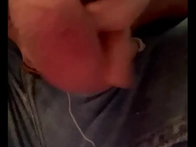 Jeans and horny cock