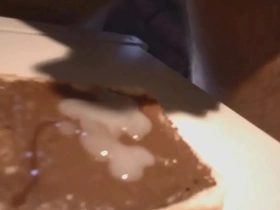 Cum on food